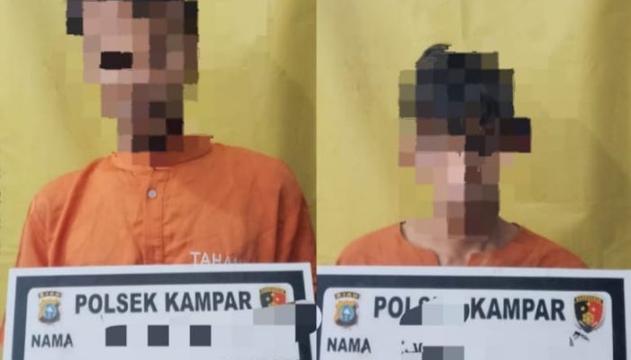 Gasak Sawit Warga, Dua Pria Desa Alam Panjang Digiring ke Polsek Kampar