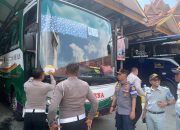 Polisi Periksa Bus dan Kesehatan Sopir di Terminal BRPS Pekanbaru