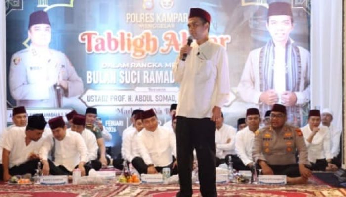 Tabligh Akbar Sambut Ramadan, UAS Tausiyah di Polres Kampar