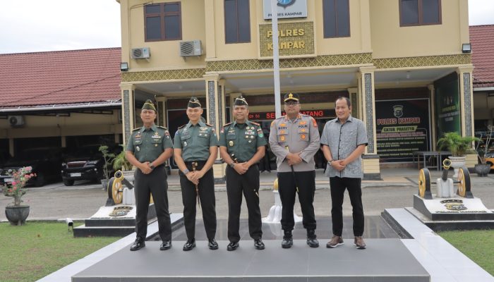 Danrem 031/WB Sambangi Polres Kampar, Tegaskan Soliditas TNI-Polri