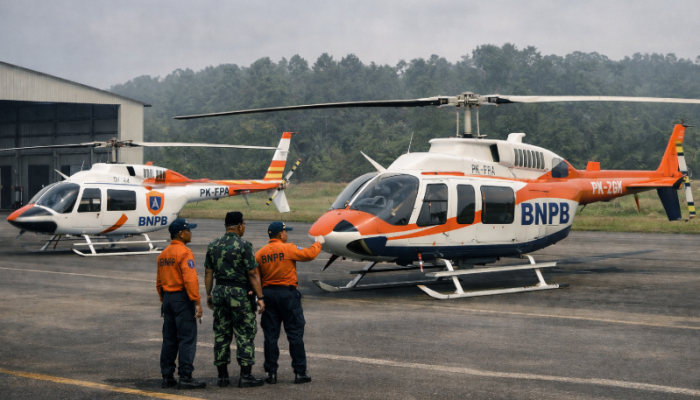 BNPB Kirim Dua Helikopter Patroli ke Riau untuk Pantau dan Cegah Karhutla