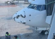 Hidung Pesawat Garuda Penyok Usai Mendarat di Pekanbaru, Penerbangan Balik ke Jakarta Batal