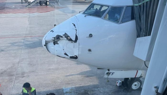 Hidung Pesawat Garuda Penyok Usai Mendarat di Pekanbaru, Penerbangan Balik ke Jakarta Batal