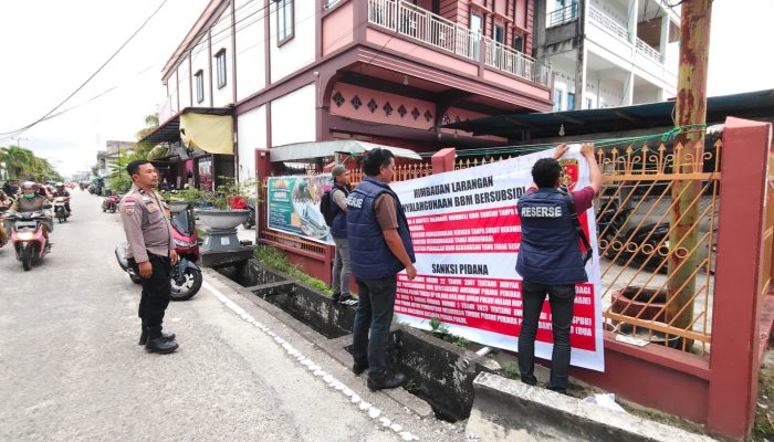 Cegah Mafia BBM, Polda Riau Gencar Pasang Imbauan di SPBU