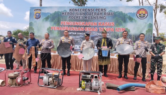 Tambang Ilegal Digulung, 54 Pelaku PETI Kuansing Dibekuk Polisi