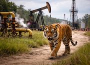 Harimau Sumatera Muncul di Area PHR Bengkalis