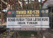Satgas TMMD Ke-129 Wujudkan Hunian Layak, Pembangunan RTLH Ibu Timah Capai Separuh Pekerjaan