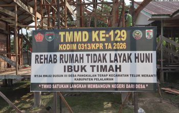 Satgas TMMD Ke-129 Wujudkan Hunian Layak, Pembangunan RTLH Ibu Timah Capai Separuh Pekerjaan