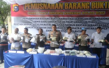 Polda Riau Musnahkan Narkotika Senilai Rp69,7 Miliar