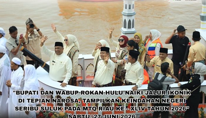Bupati Anton dan Wabup Syafaruddin Poti Naik Jalur Promosikan Rokan Hulu di MTQ Riau