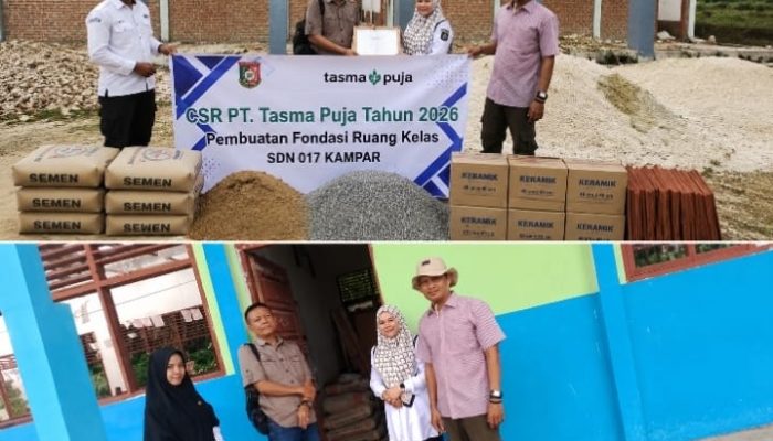 Dukung Pendidikan, PT Tasma Puja Salurkan Bantuan ke SDN 017 Kampar
