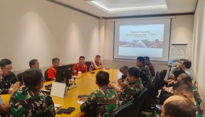 Mabes TNI Cek Kesiapan Pemadam Karhutla RAPP di Pelalawan