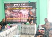 Sebelum Kembali, Mabes TNI Evaluasi Penanganan Karhutla di Kampar