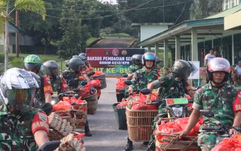 Semarak HUT TNI, Kodim 0313/KPR Sasar Tukang Becak dan Panti Asuhan