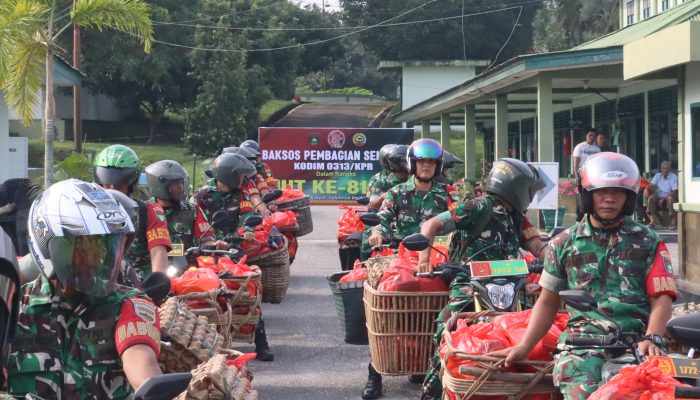Semarak HUT TNI, Kodim 0313/KPR Sasar Tukang Becak dan Panti Asuhan