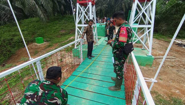 Hubungkan Dua Desa, Jembatan Garuda Hasil Karya Bakti TNI Diverifikasi Irdam XIX