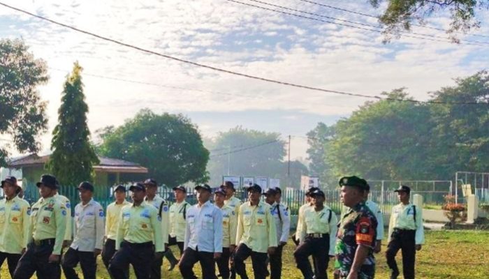 Babinsa Turun Tangan, Security PTPN IV Dilatih PBB dan Disiplin