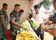 Warga Bangkinang Padati Bazar Murah HUT TNI