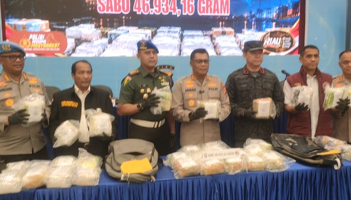 Polda Riau Ungkap Sabu Rp84,49 Miliar, Dua Tersangka Diamankan