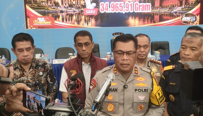 Sabu 35 Kg Disita, Polda Riau Buru Pemasok di Luar Negeri