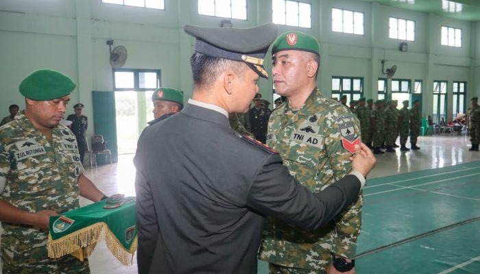 HUT TNI ke-81, 85 Prajurit Kodim Kampar Naik Pangkat