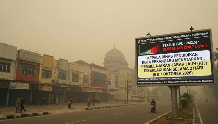 Udara Pekanbaru Berbahaya, PJJ Berlaku untuk PAUD-SMP